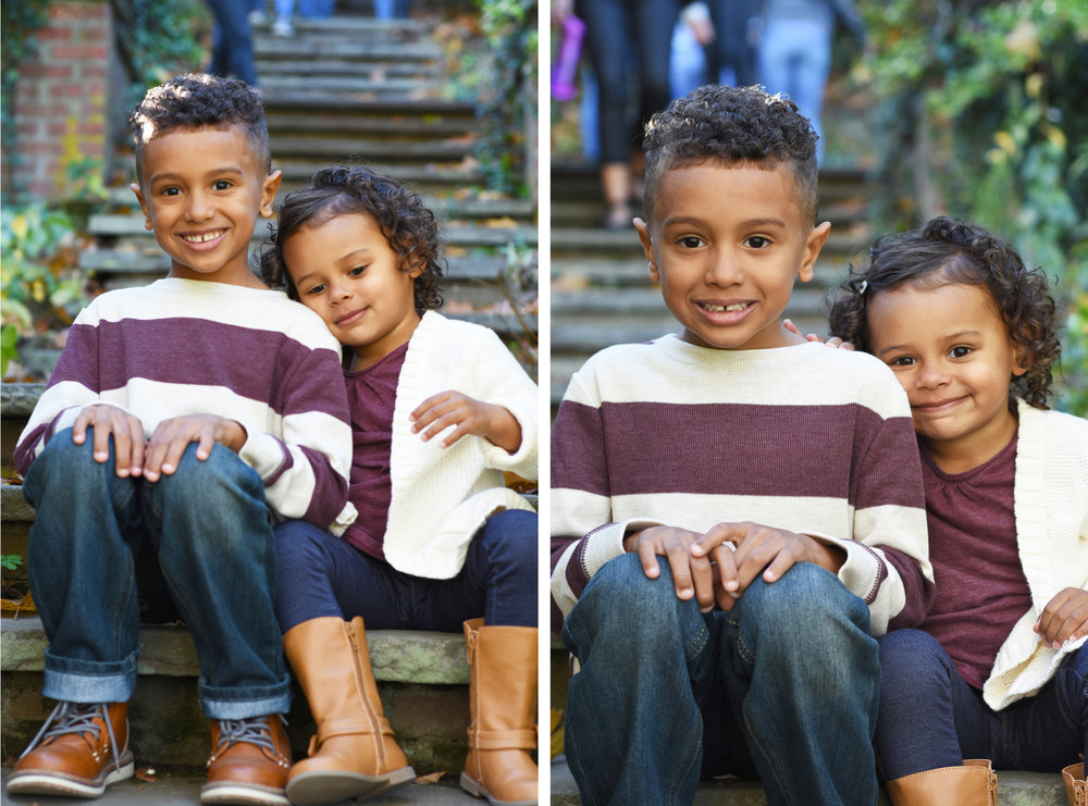 This killed me! We didn't even ask Amiyah to put her head on her brother's shoulder, she did it on her own! SO SWEET!