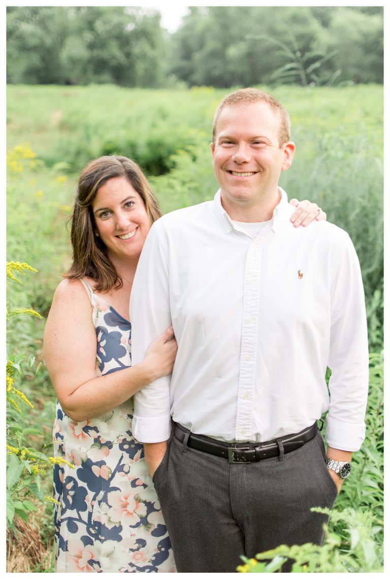 Grassy Field Engagement Session in Concord, MA by Sarah Surette