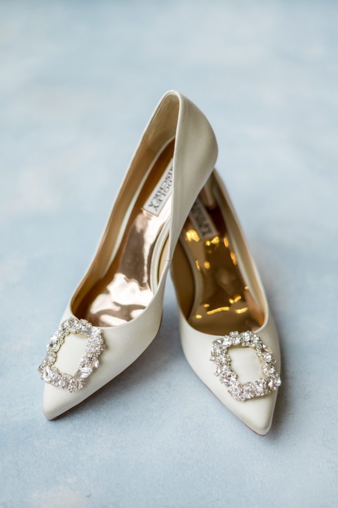 detail photography of bride's heels for a wedding at the Beauport Hotel 