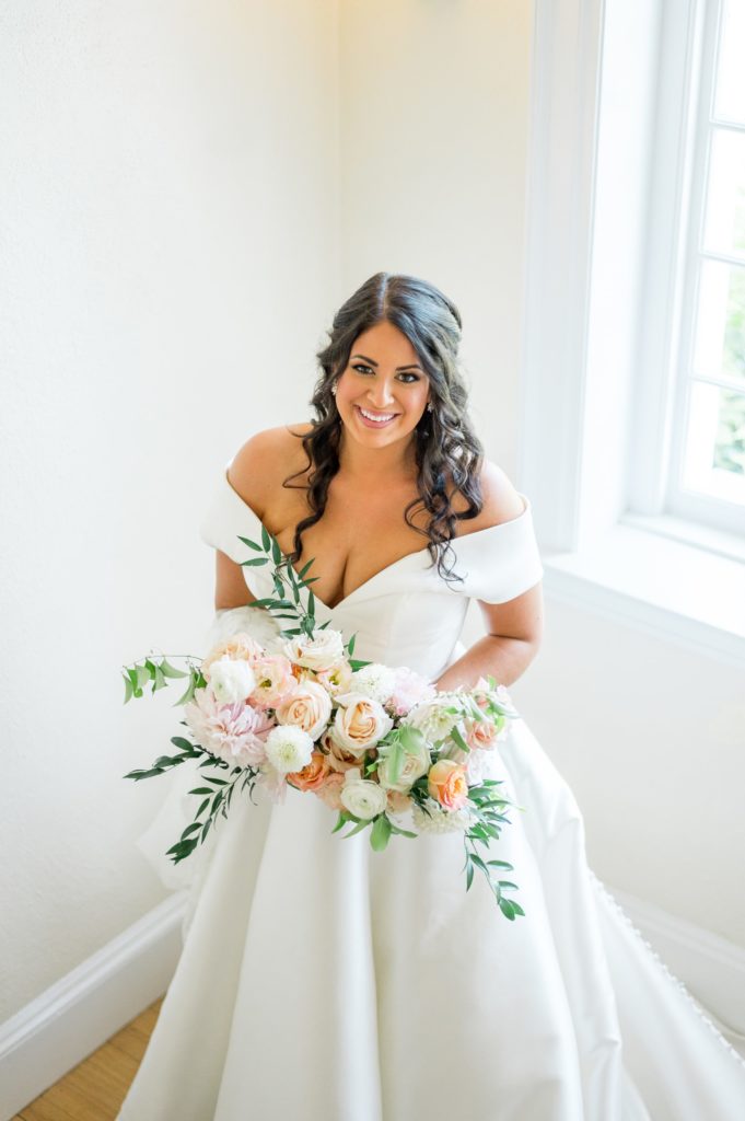 Bridal portrait for summer wedding at The Connors Center
