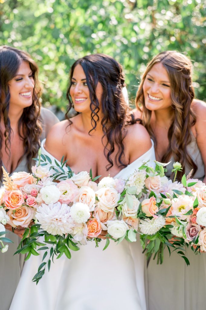 Bridal and bridesmaid floral bouquets 