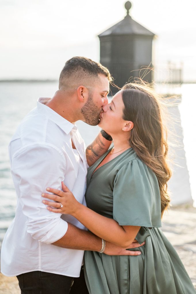 Coastal summer engagement session in Newport, RI