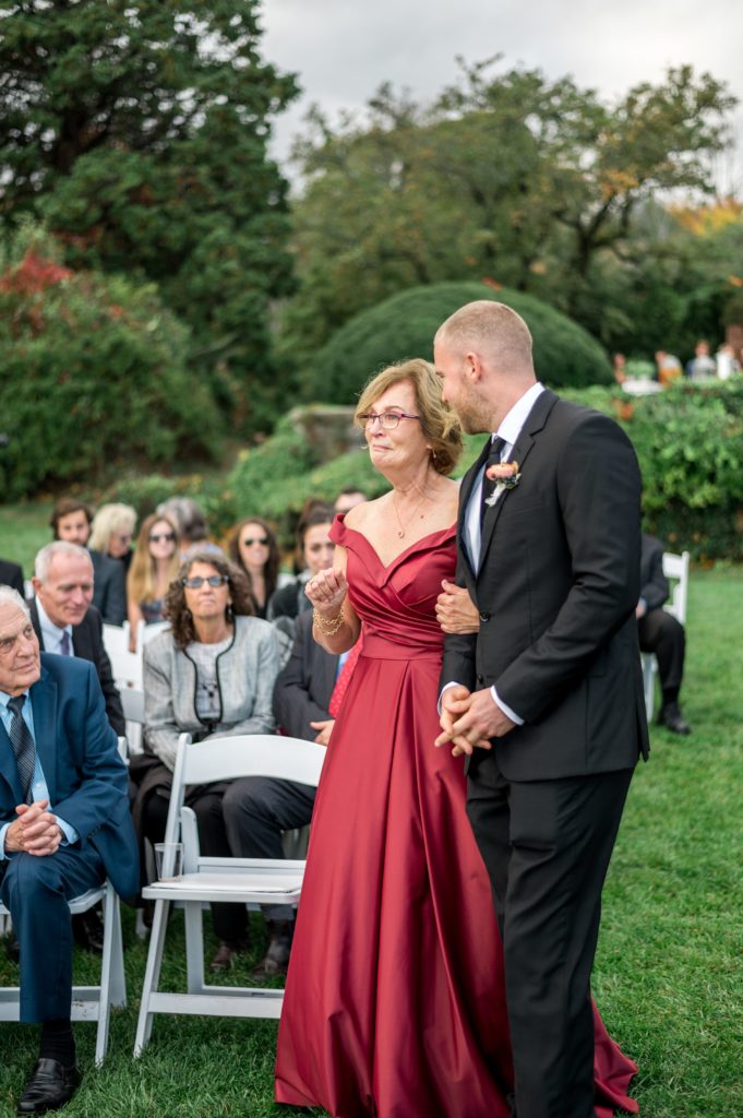 Mom's face while walking down the aisle 