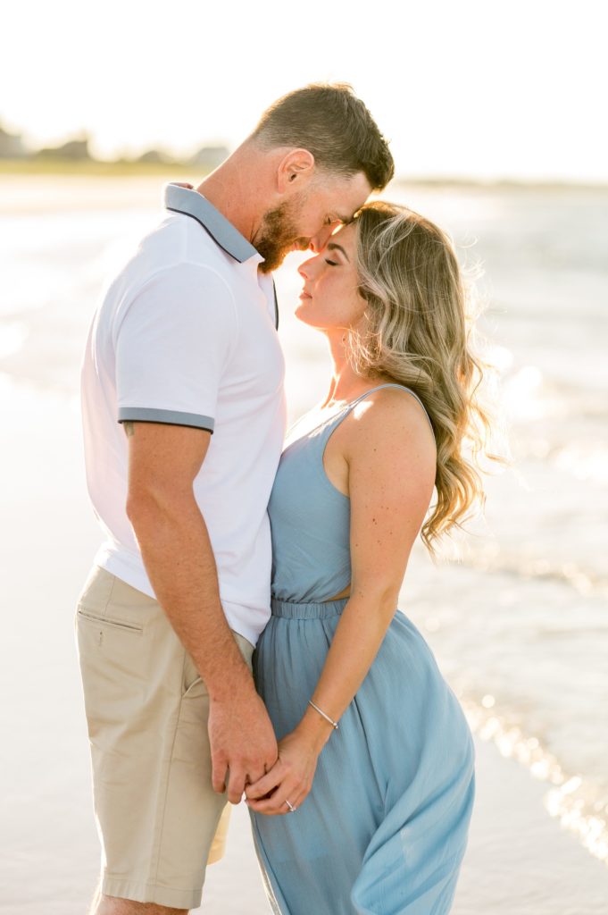 Wingaersheek Beach engagement session at sunset