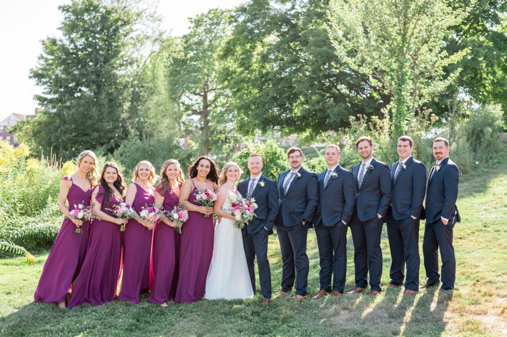Bridal party portrait for The Barn at Gibbet Hill Summer Wedding