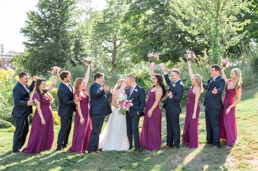 Bridal party portrait for The Barn at Gibbet Hill Summer Wedding