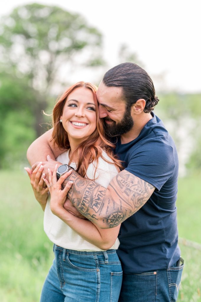 Adorable couple engagement session near Boston