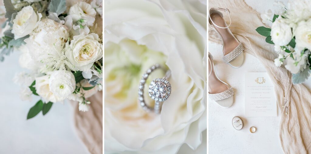 Detail and flat lay photography of Beauport Hotel wedding details 