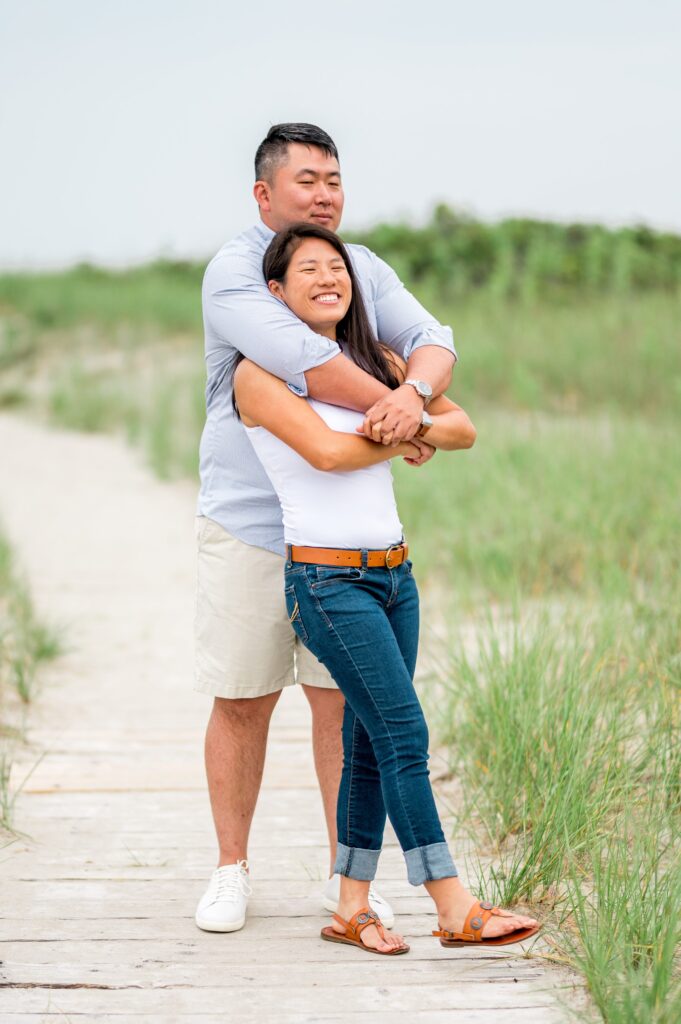 Couple portraits on the beach on Boston's North Shore