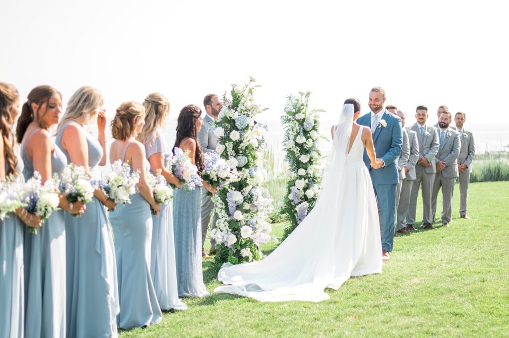 Outdoor summer ceremony at the Pelham House Resort on Cape Cod