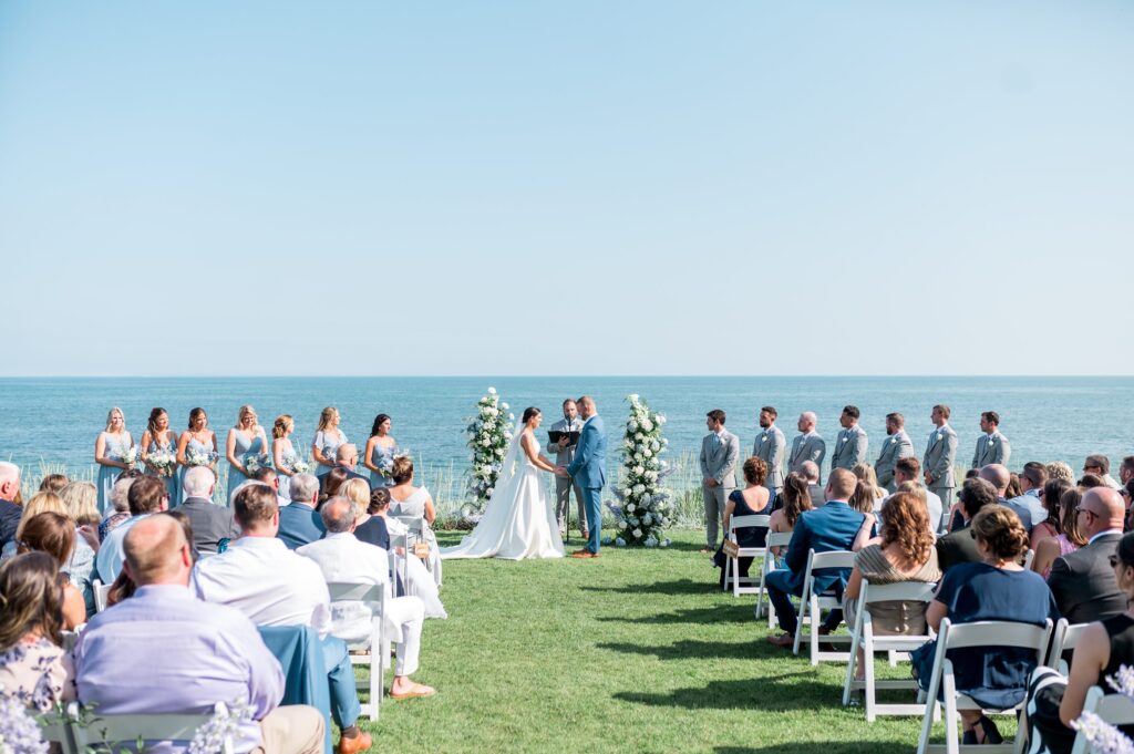 Outdoor summer ceremony at the Pelham House Resort on Cape Cod
