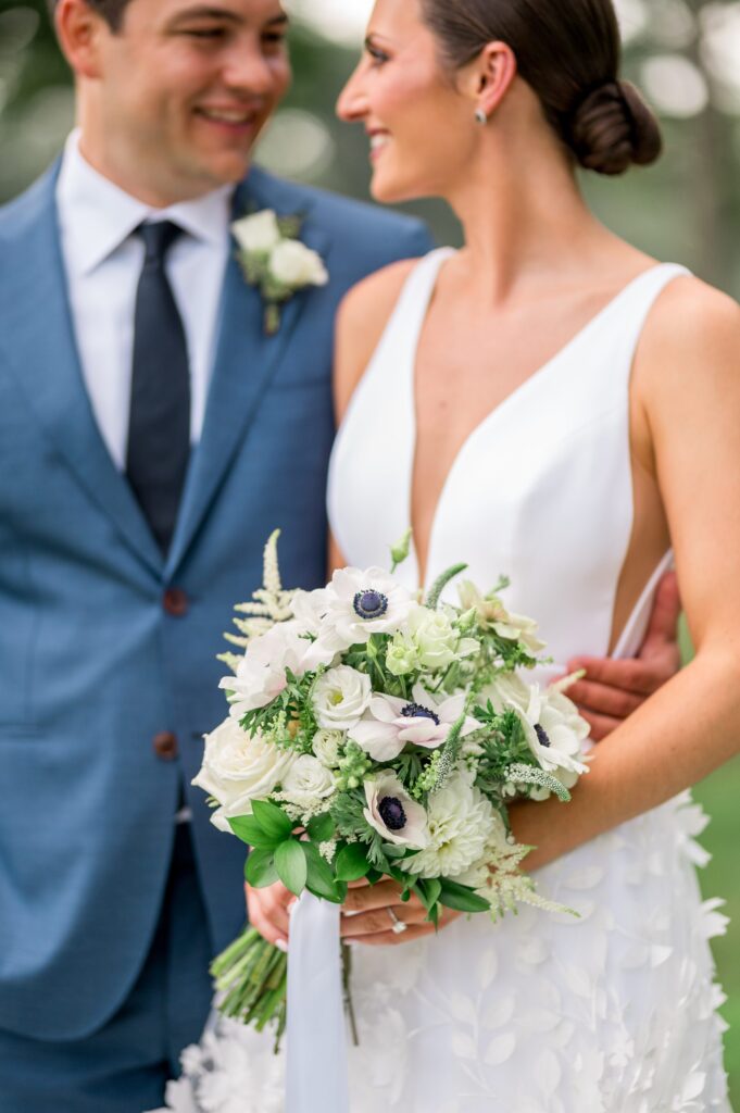 Bride and groom portrait at Farm Neck Golf Club Martha's Vineyard Wedding