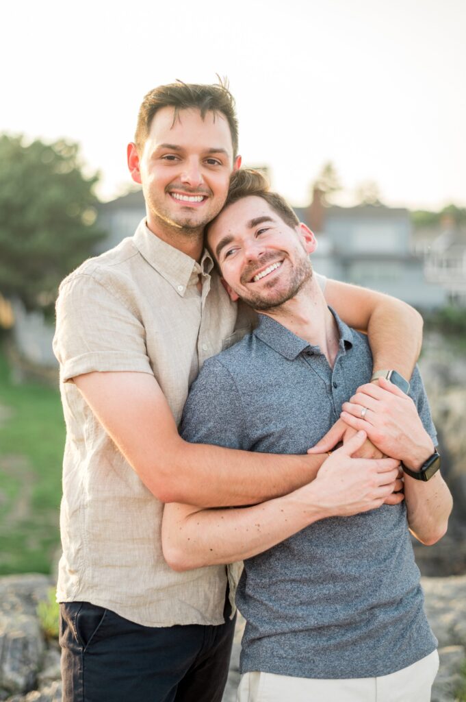 Marblehead Engagement Photos at Castle Rock Park