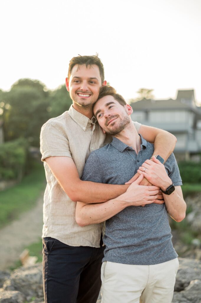 Marblehead Engagement Photos at Castle Rock Park