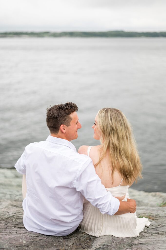 Castle Hill Lighthouse in Rhode Island Engagement photos