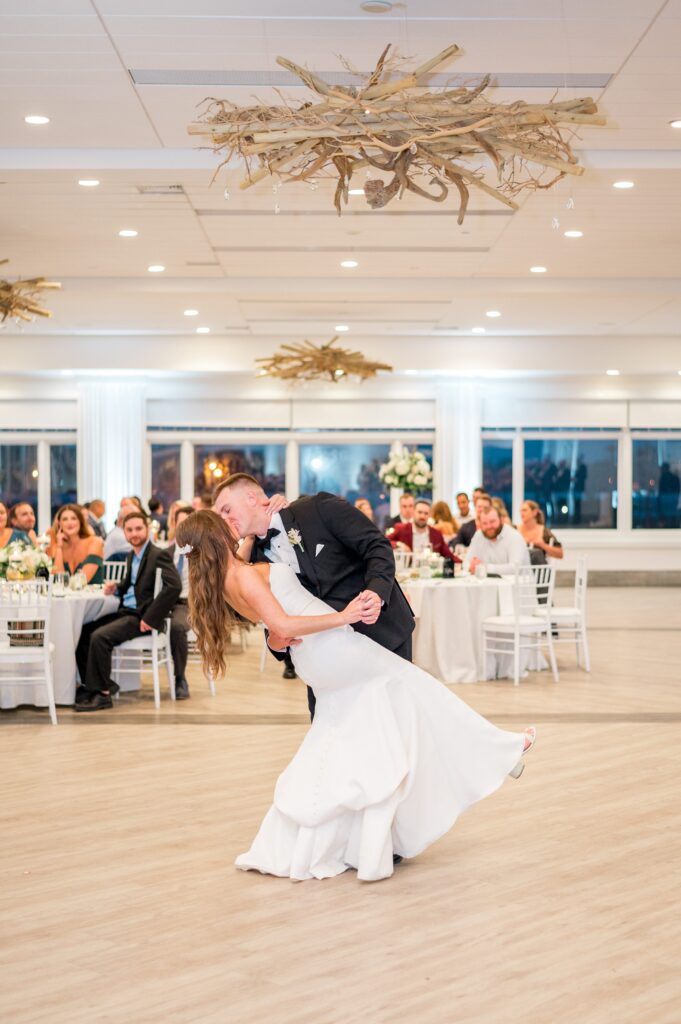 Bride and groom first dance for Rhode Island wedding