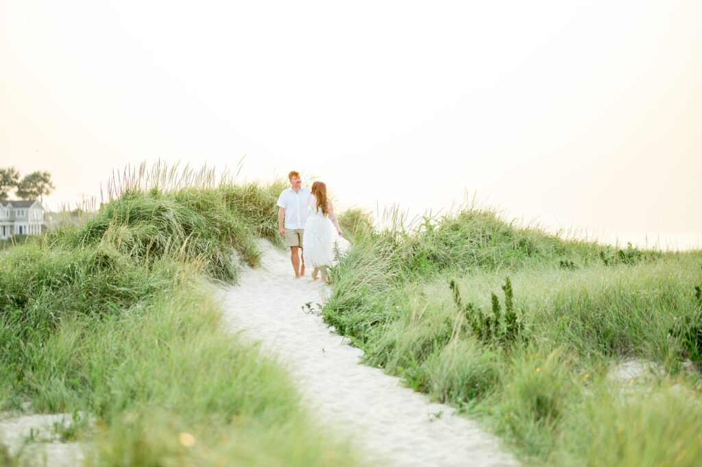 Old Storage Beach in Dennis, MA couples portraits