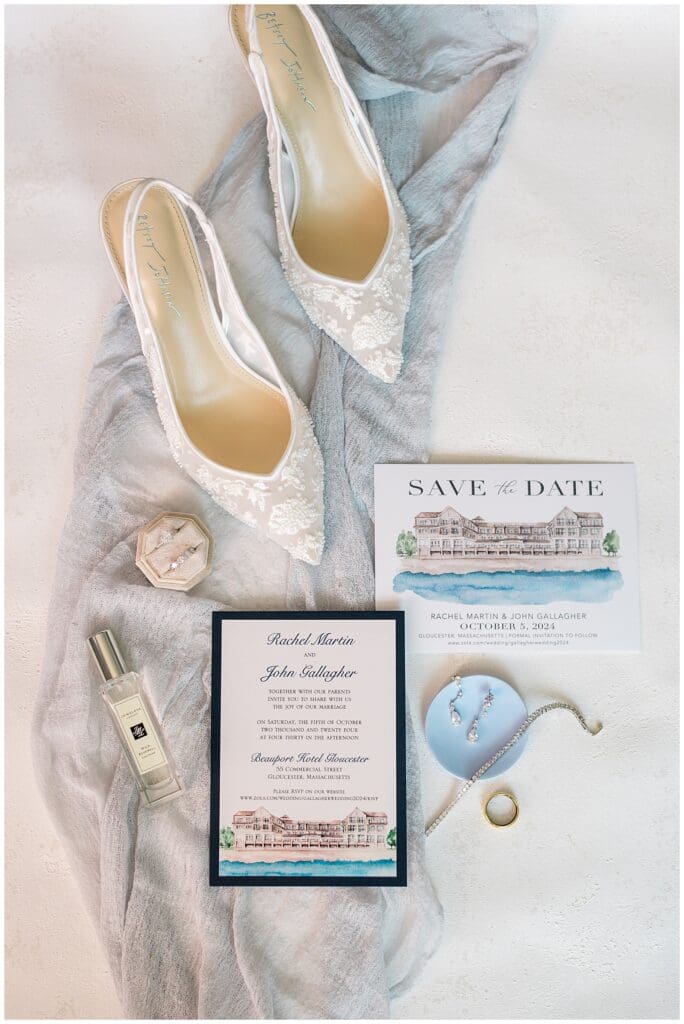 Coastal Wedding Invitation and Save the date