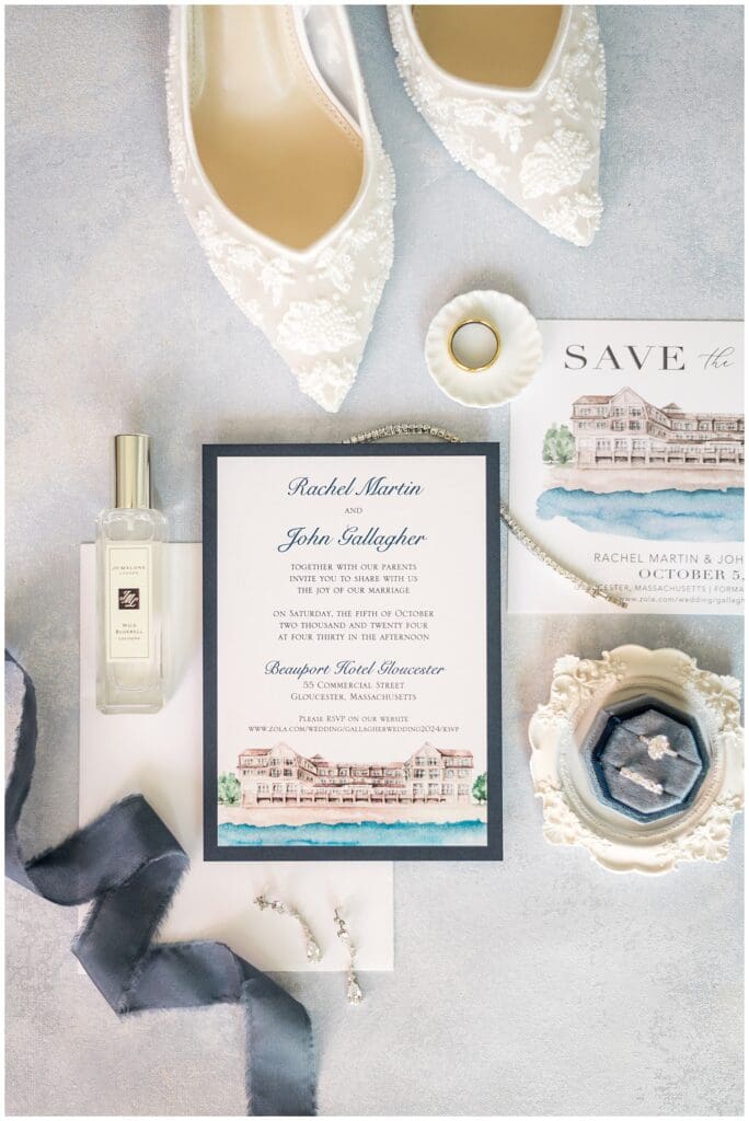 Coastal Wedding Invitation and Save the date