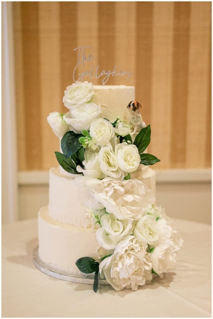 Wedding Cake with dog topper