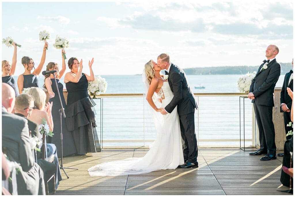 Beauport Hotel Coastal Wedding Ceremony Kiss