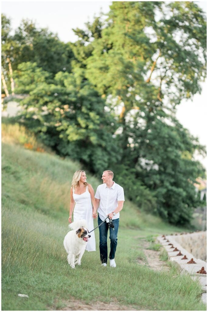 Beverly, MA Engagement photos with dog