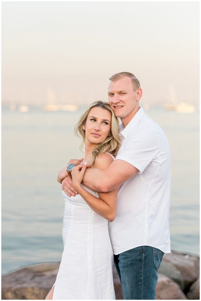 Romantic Coastal Engagement Photos