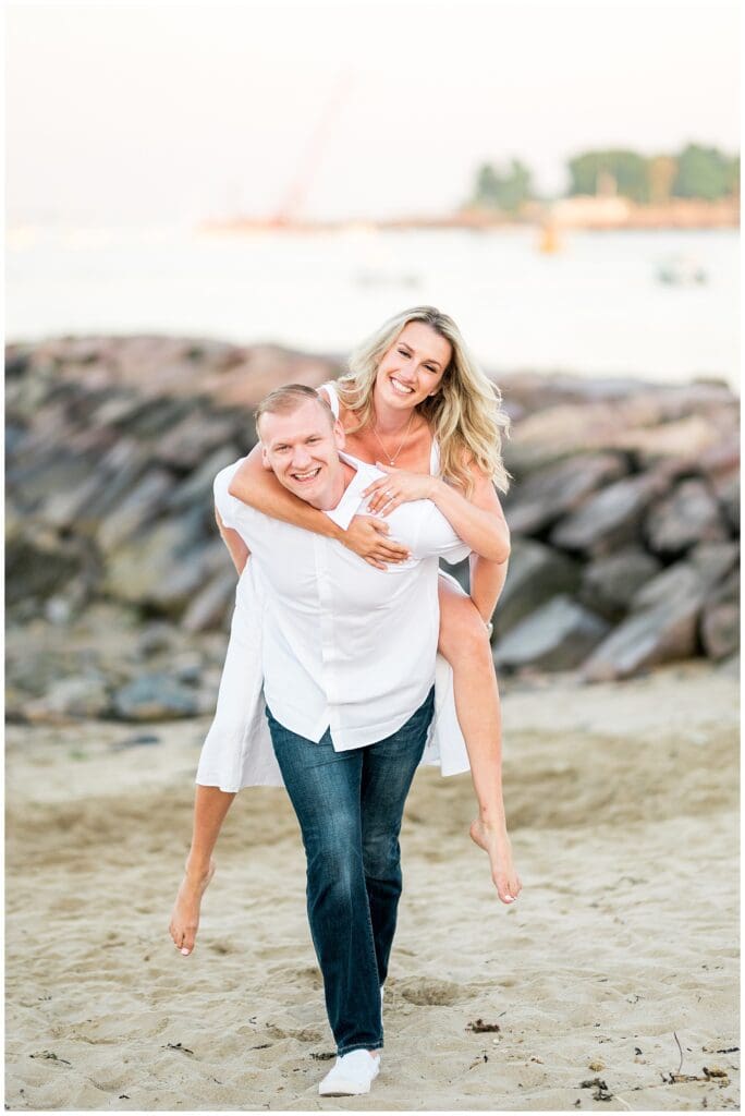 Fun Coastal Engagement Photos