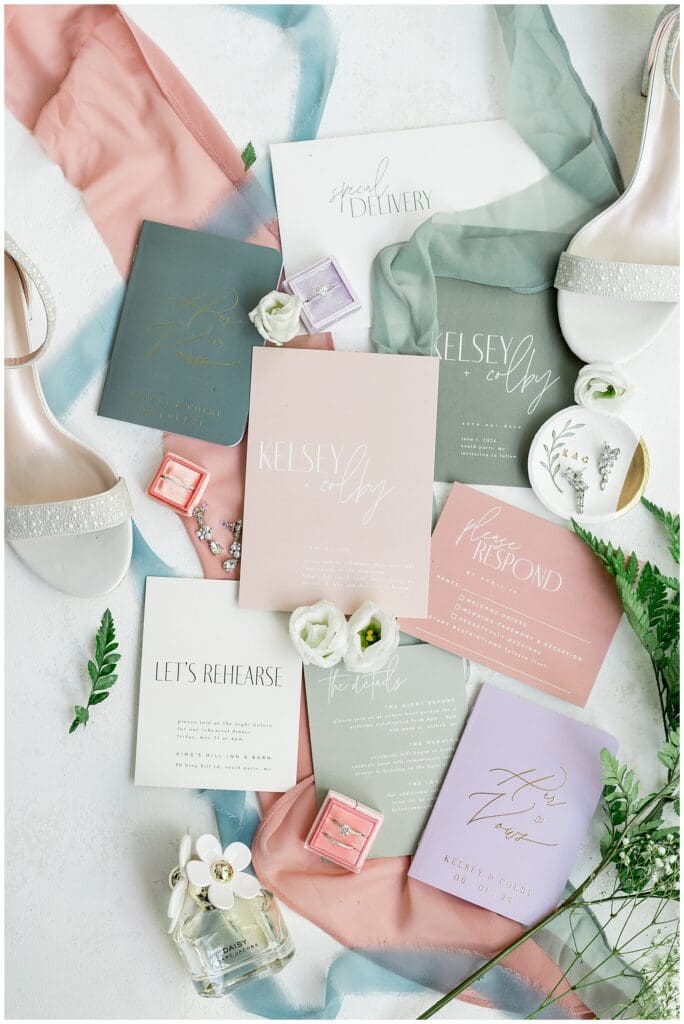 Pastel Wedding Invitation Suite