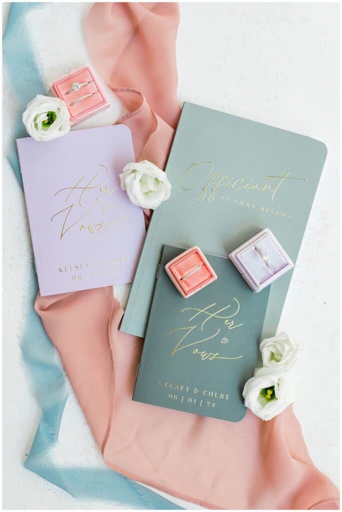 Pastel Wedding Vow Books
