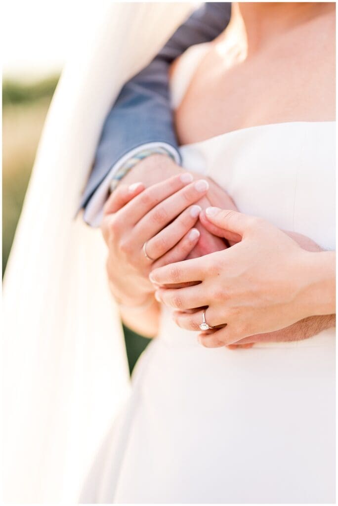 Intimate Hand Holding Wedding Photo