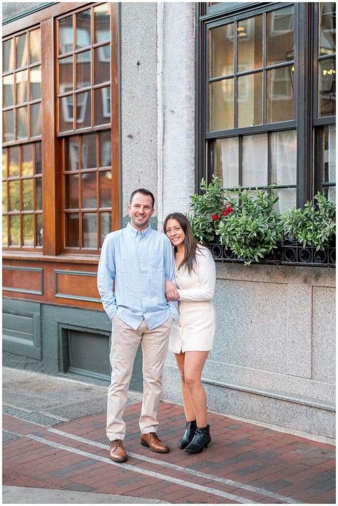 Engagement photos in the North End, Boston