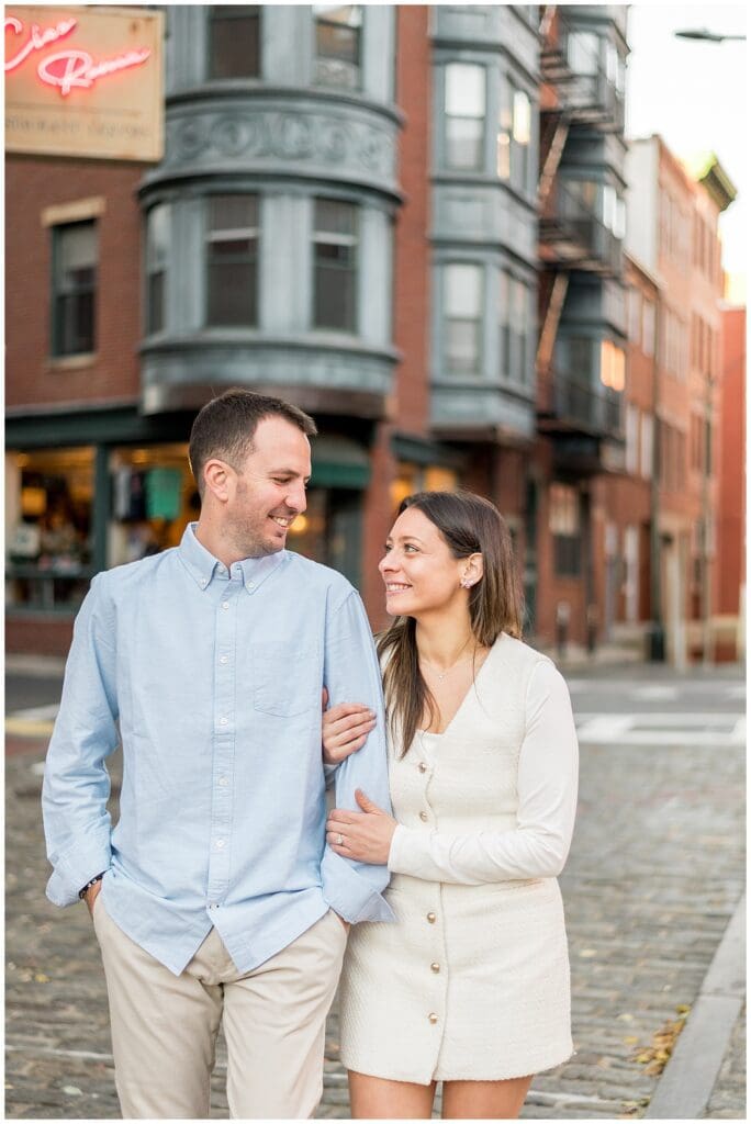 Boston Engagement Photographer: North Square Engagement Session in the North End of Boston, Massachusetts