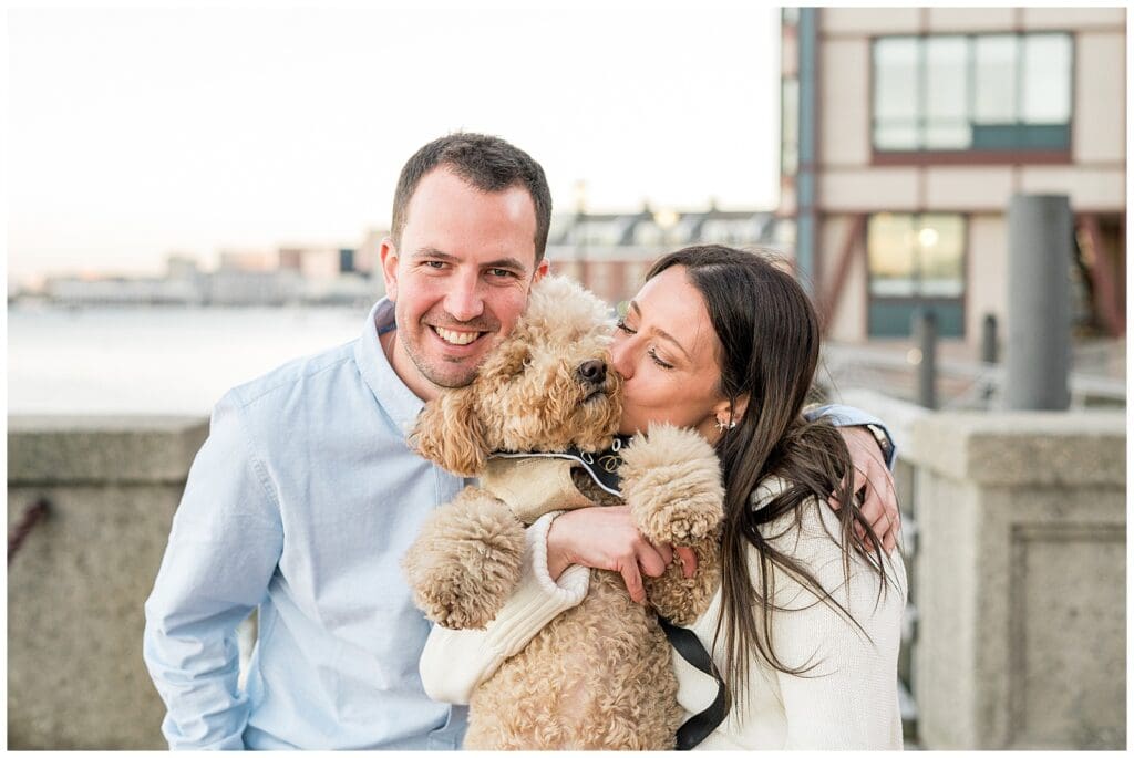 Boston Engagement Session with puppy