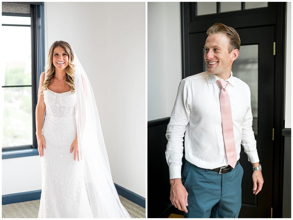 Bride and groom at Hammetts Hotel