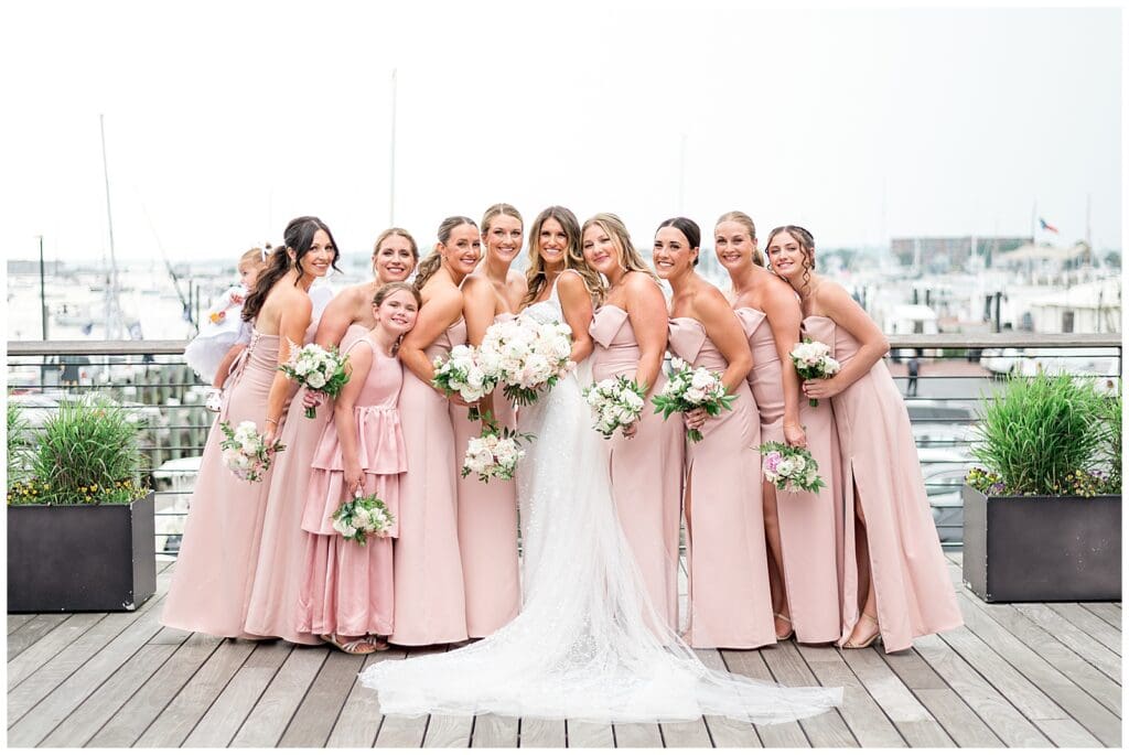 Pink Bridal Party in Newport