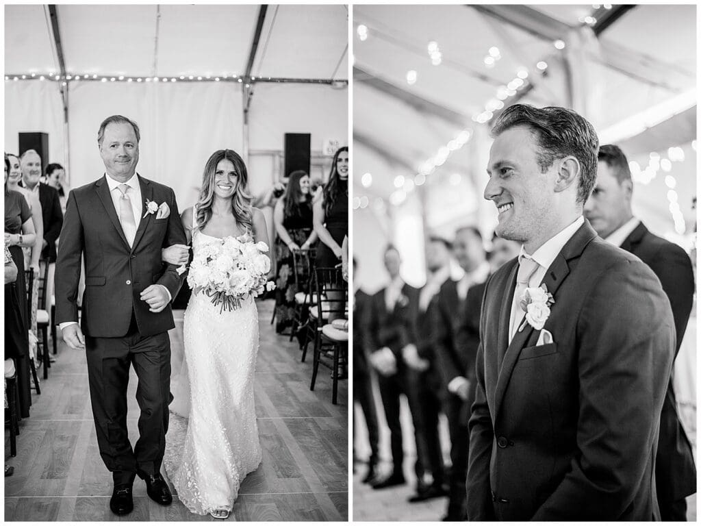 Black and white ceremony photos