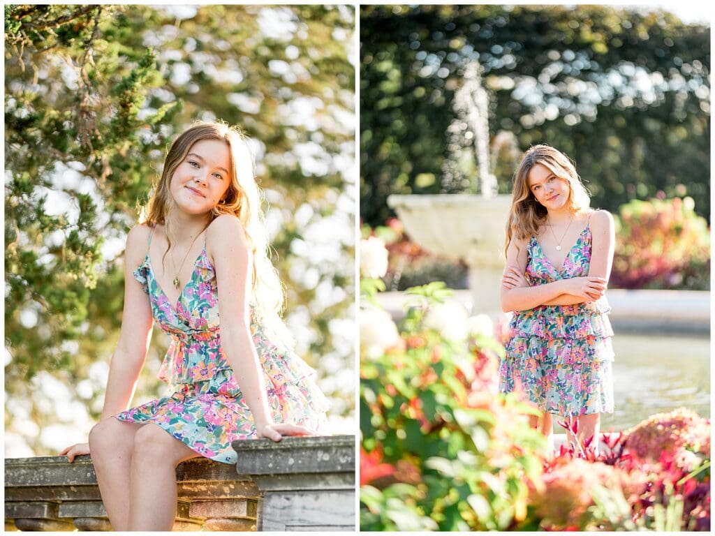 Senior Portraits at The Garden at Elm Bank