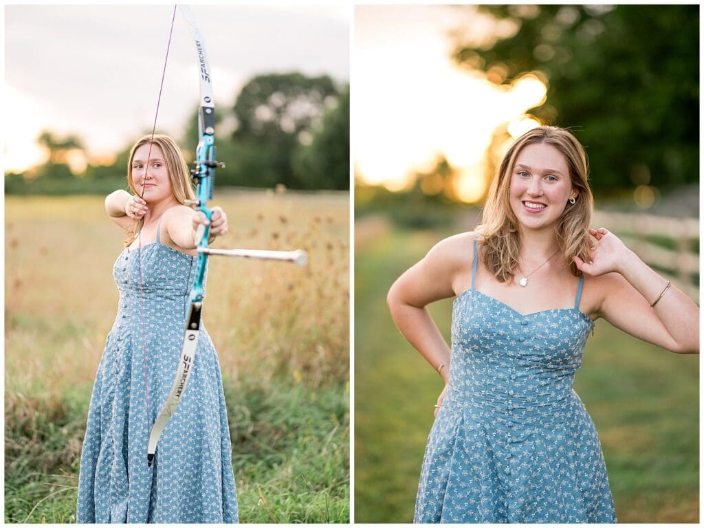 Senior Photos with Bow & Arrow