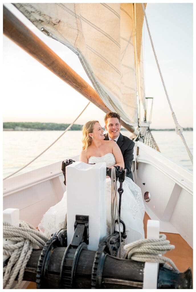 New England Wedding Photographer Boat Elopement