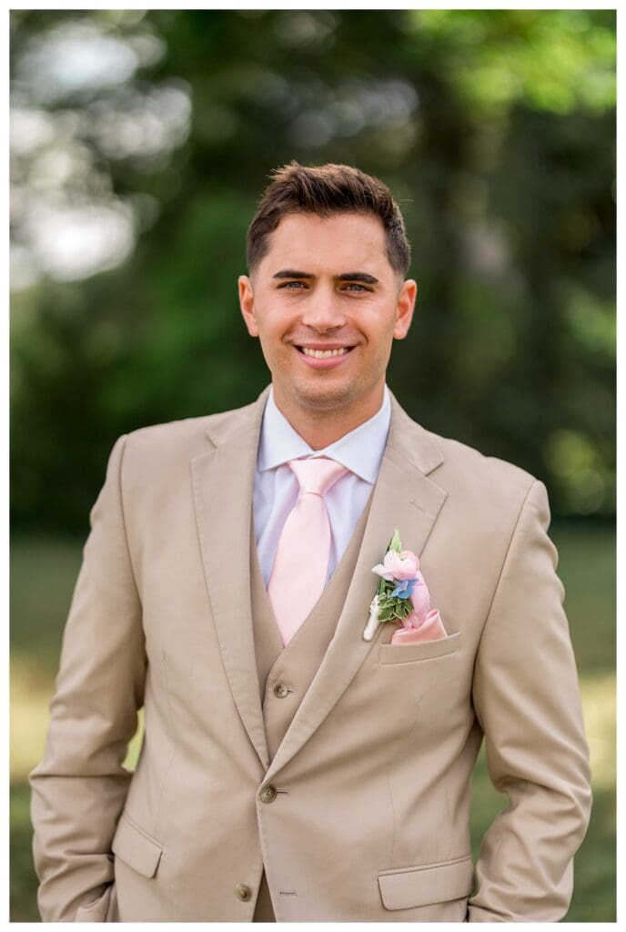 Groom portrait at Wychmere Beach Club.