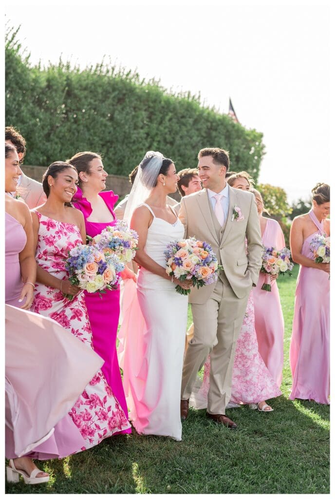 Pastel Cape Cod Wedding Party.