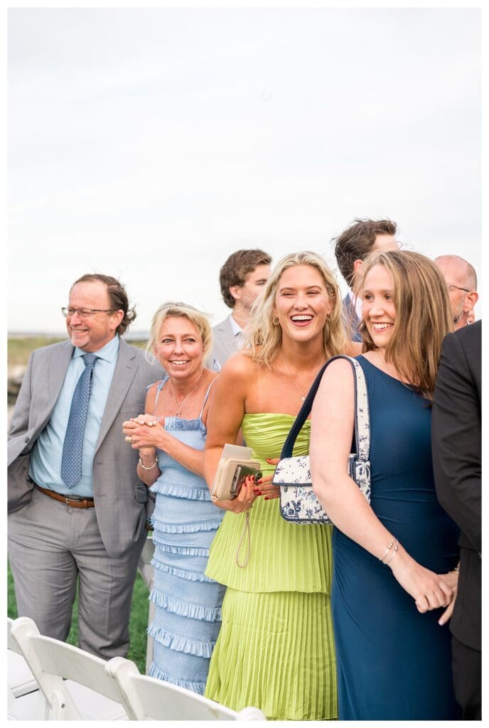 Wedding guests at Wychmere Beach Club ceremony.