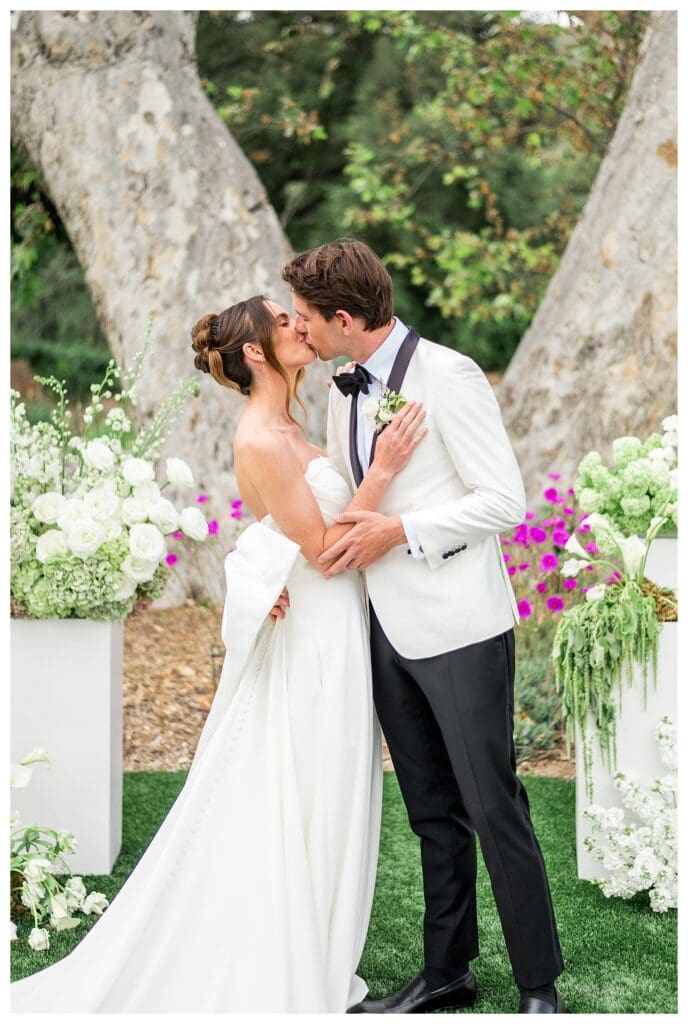Bright and airy California wedding photography at Monserate Winery with vineyard views