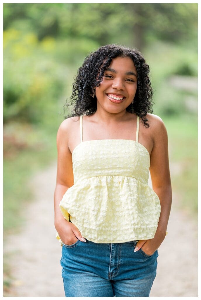 Massachusetts Senior Photographer capturing authentic smile and movement.