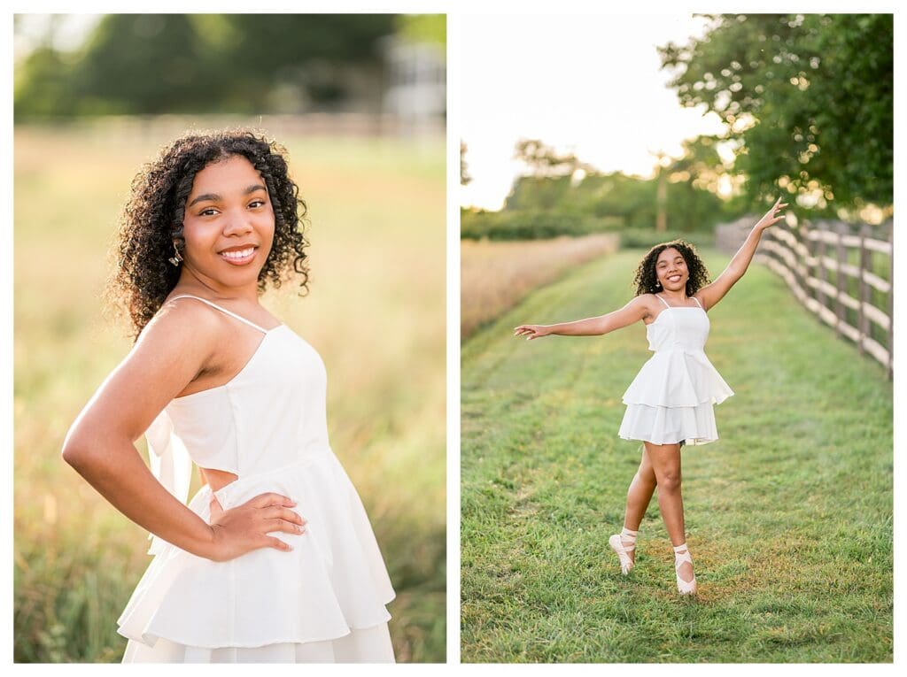 Andover High Senior Portraits featuring creative dance inspired images.