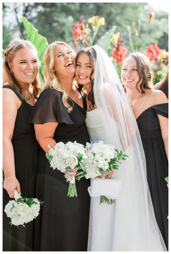 Giggling bridesmaids at Boston wedding