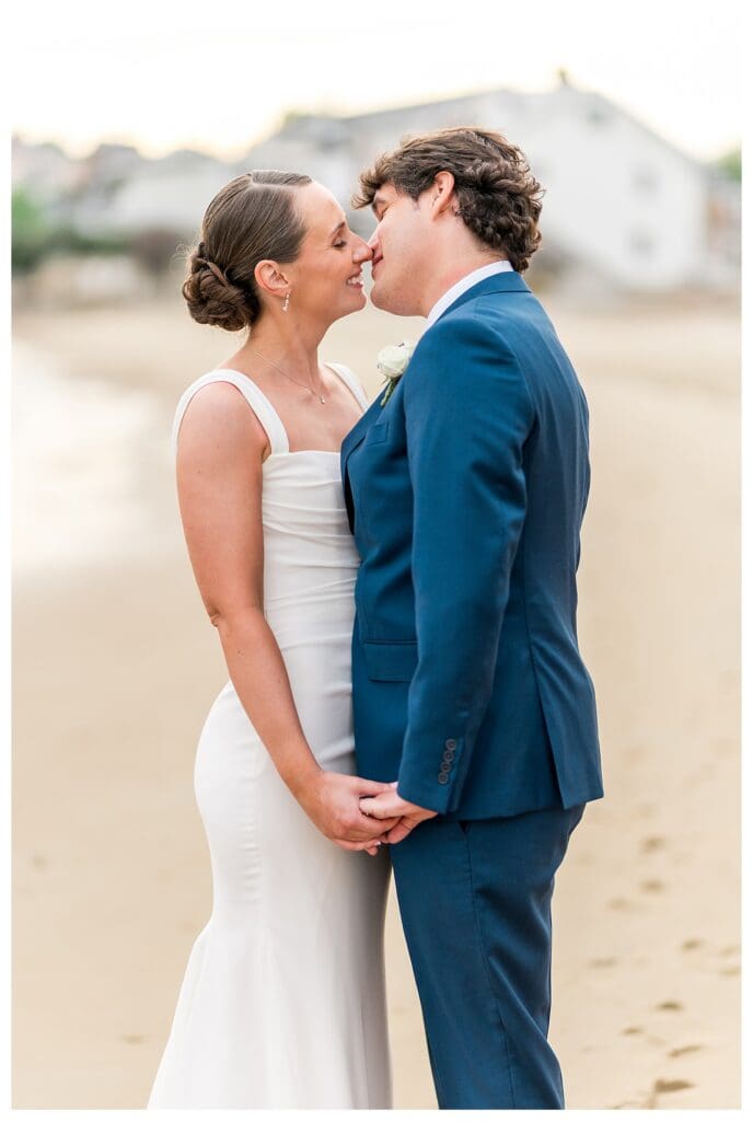 Romantic beach wedding portraits on Cape Ann