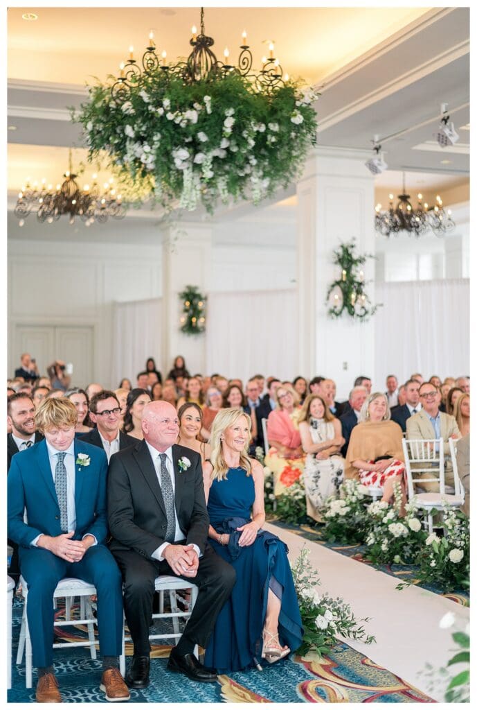 Guests during ceremony at Boston Harbor Hotel wedding