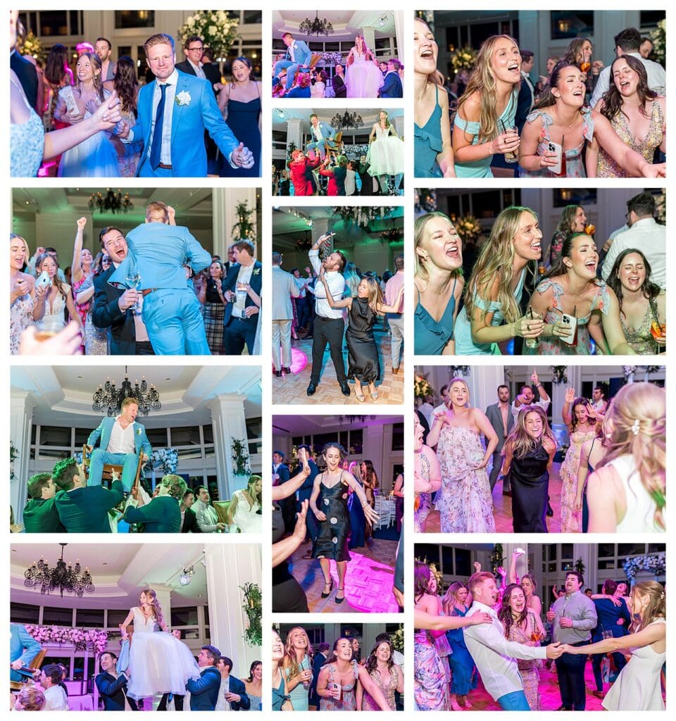 Wedding guest photo collage from Boston Harbor Hotel wedding celebration